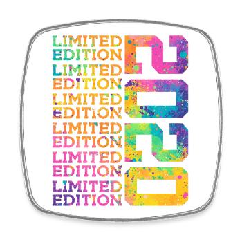LIMITED EDITION 2020 - 6 JAHRE - 6. GEBURTSTAG - Viereckiger Kühlschrankmagnet - Weiß - Vorne