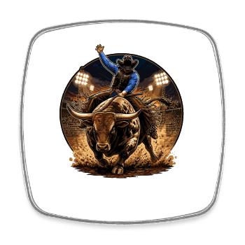 Rodeo Rider vs. Bull - Square fridge magnet - white - Front