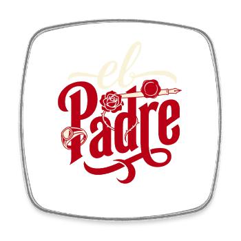 El Padre Patron Famille Cadeau Rétro - Magnet carré - blanc - Devant