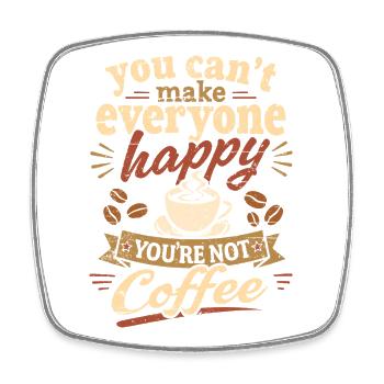 Nicht jeder Happy Coffee - Viereckiger Kühlschrankmagnet - Weiß - Vorne