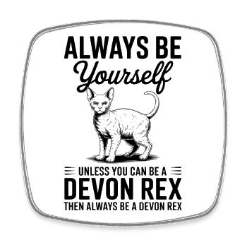 Devon Rex Spruch Katze Lustiges Devon Rex Geschenk - Viereckiger Kühlschrankmagnet - Weiß - Vorne