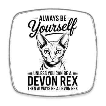Devon Rex Spruch Katze Lustiges Devon Rex Geschenk - Viereckiger Kühlschrankmagnet - Weiß - Vorne