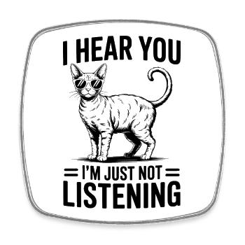 Devon Rex Spruch Katze Lustiges Devon Rex Geschenk - Viereckiger Kühlschrankmagnet - Weiß - Vorne
