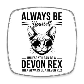 Devon Rex Spruch Katze Lustiges Devon Rex Geschenk - Viereckiger Kühlschrankmagnet - Weiß - Vorne