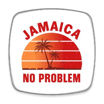 Jamaika Kein Problem - Viereckiger Kühlschrankmagnet - Weiß - Vorne