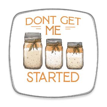 Dont Get Me Started Jars - Viereckiger Kühlschrankmagnet - Weiß - Vorne