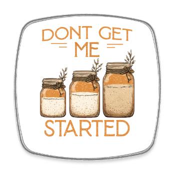 Don't Get Me Started Jars - Viereckiger Kühlschrankmagnet - Weiß - Vorne