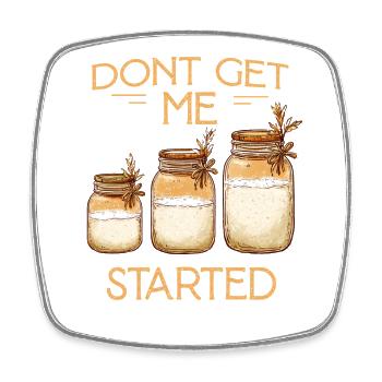 Dont Get Me Started Jars Design - Viereckiger Kühlschrankmagnet - Weiß - Vorne