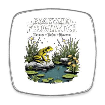 BackYard Frogwatch Wetland Wildlif - Viereckiger Kühlschrankmagnet - Weiß - Vorne