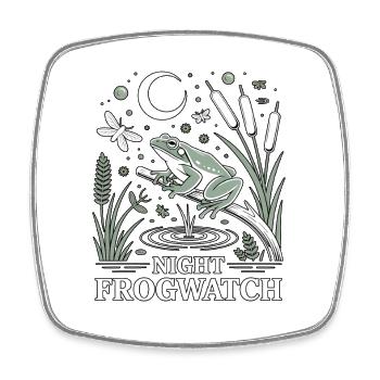 NighT Frogwatch Wetland Wildlif - Viereckiger Kühlschrankmagnet - Weiß - Vorne