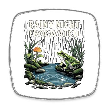 RainY Night Frogwatch Wetland Wildlif - Viereckiger Kühlschrankmagnet - Weiß - Vorne