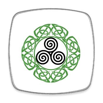 Celtic Irland Wikinger Keltisch Knoten Muster Baum - Viereckiger Kühlschrankmagnet - Weiß - Vorne
