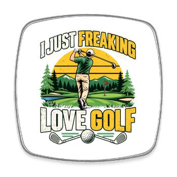 Golfspieler Golf Golfer Geschenke - Viereckiger Kühlschrankmagnet - Weiß - Vorne