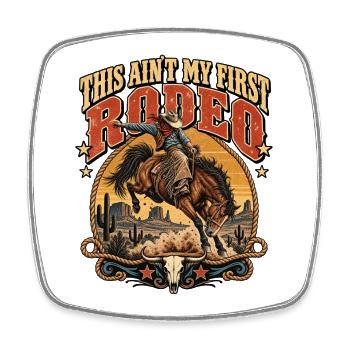 Das ist nicht mein erstes Rodeo - Viereckiger Kühlschrankmagnet - Weiß - Vorne