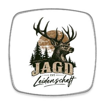 Jäger Jagd ist Leidenschaft - jagen Hobby Jägerin - Viereckiger Kühlschrankmagnet - Weiß - Vorne