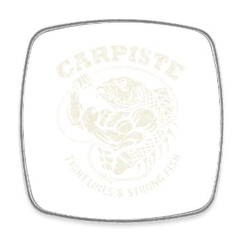 Karpfenangler, Karpfenfischer, Fischer-Geschenk - Viereckiger Kühlschrankmagnet - Weiß - Vorne