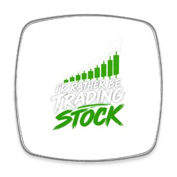 Investor Stock Market Day Trading Trader Broker - Viereckiger Kühlschrankmagnet - Weiß - Vorne