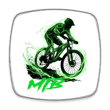 MTB - Viereckiger Kühlschrankmagnet - Weiß - Vorne