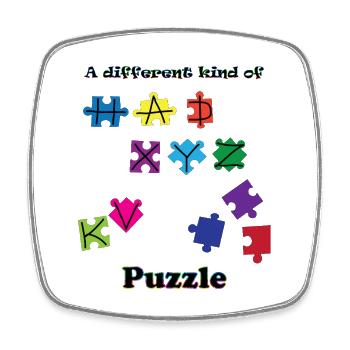 EINE ANDERE ART VON PUZZLE - Viereckiger Kühlschrankmagnet - Weiß - Vorne