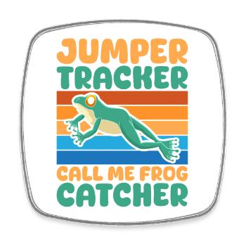 Frog Catcher Jumper Tracker Call Me Catcher Frog - Viereckiger Kühlschrankmagnet - Weiß - Vorne