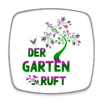 Der Garten ruet – Neongrün & Pink Botanik - Viereckiger Kühlschrankmagnet - Weiß - Vorne