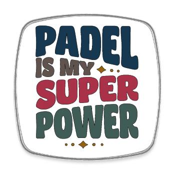 Padel Spielerin Spieler Padel is my Superpower - Viereckiger Kühlschrankmagnet - Weiß - Vorne