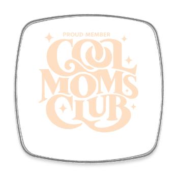 Cool Moms Club - Viereckiger Kühlschrankmagnet - Weiß - Vorne