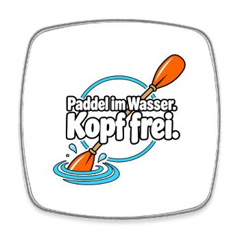 Paddelsport Paddler Kajak Kanu SUP Wassersport - Viereckiger Kühlschrankmagnet - Weiß - Vorne