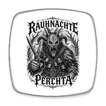 Rauhnächte Perchta Schnitzkunst Glocken Krampus  - Viereckiger Kühlschrankmagnet - Weiß - Vorne