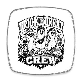 Trick or Treat Crew - Viereckiger Kühlschrankmagnet - Weiß - Vorne
