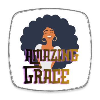 Amazing Grace - Viereckiger Kühlschrankmagnet - Weiß - Vorne