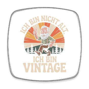 Ich bin nicht alt ich bin Vintage 60 Geburtstag - Viereckiger Kühlschrankmagnet - Weiß - Vorne
