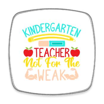 Pre K Teacher Not For The Weak Kindergarten - Viereckiger Kühlschrankmagnet - Weiß - Vorne