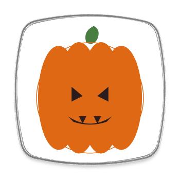 Kürbis Halloween Lächeln Design - Viereckiger Kühlschrankmagnet - Weiß - Vorne