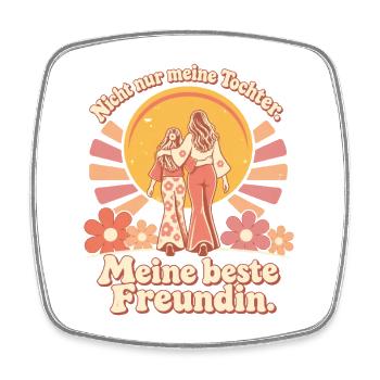 Mama Tochter Liebe Beste Freundin - Viereckiger Kühlschrankmagnet - Weiß - Vorne