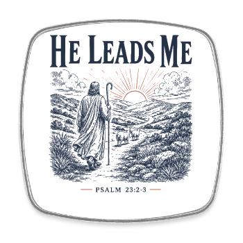 Psalm 23 Hirten-christliches Design - Viereckiger Kühlschrankmagnet - Weiß - Vorne