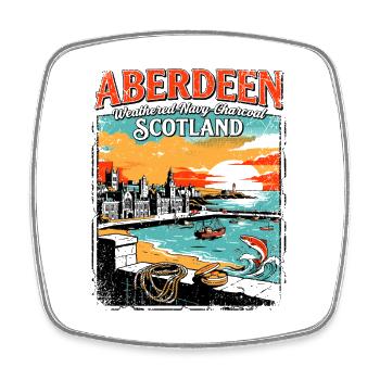City Welcome To Aberdeen Scotland Novelty For - Viereckiger Kühlschrankmagnet - Weiß - Vorne