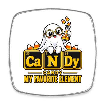 Geister Candy Elemente Design - Viereckiger Kühlschrankmagnet - Weiß - Vorne