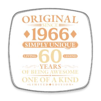 Original 1966 Living Legend 60th Birthday Gift - Viereckiger Kühlschrankmagnet - Weiß - Vorne