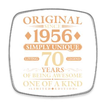 Original 1956 Living Legend 70th Birthday Gift - Viereckiger Kühlschrankmagnet - Weiß - Vorne