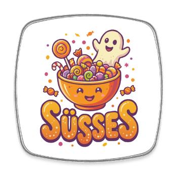 Süsses Halloween - Viereckiger Kühlschrankmagnet - Weiß - Vorne