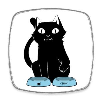 Personal Cat - Viereckiger Kühlschrankmagnet - Weiß - Vorne