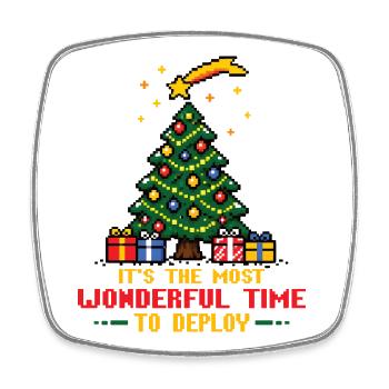 Most wonderful time to deploy - Viereckiger Kühlschrankmagnet - Weiß - Vorne