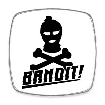 bandit skimaske - Square fridge magnet - white - Front