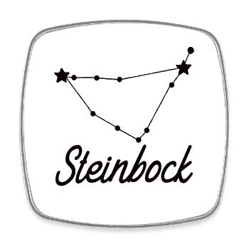 Sternzeichen Steinbock - Tierkreiszeichen - Viereckiger Kühlschrankmagnet - Weiß - Vorne