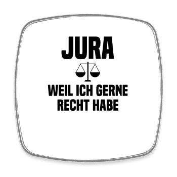 Jurastudium Staatsexamen Jurist Anwalt Richter - Viereckiger Kühlschrankmagnet - Weiß - Vorne