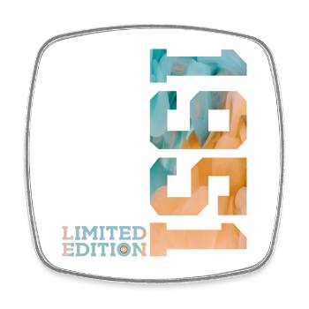 75TH BIRTHDAY LIMITED EDITION 1951 - Square fridge magnet - white - Front