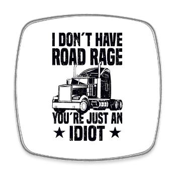 Truck driver Truck driver Truck driver Long-distance driver - Square fridge magnet - white - Front