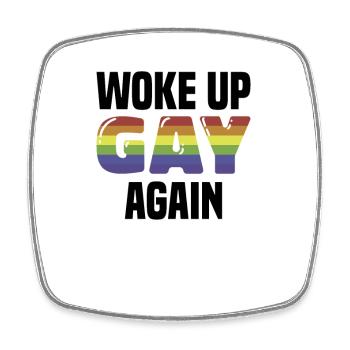 Lgbt lesbian rainbow flag bisexual queer - Square fridge magnet - white - Front