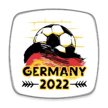 Deutschland Germany 2022 Fußball - Viereckiger Kühlschrankmagnet - Weiß - Vorne